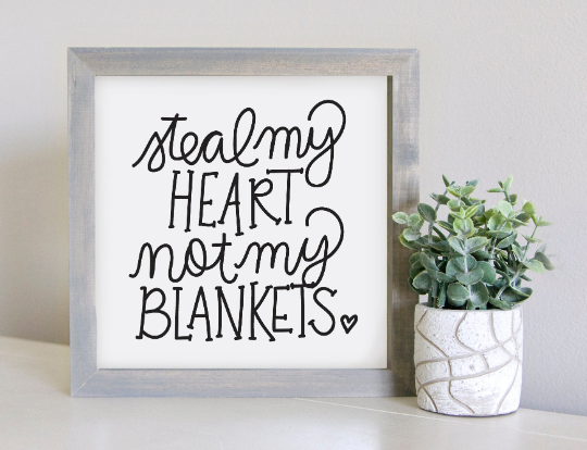 SLIGHTLY FLAWED Medium Size Sign Insert: Steal My Heart | Magnetic Sign INSERT ONLY