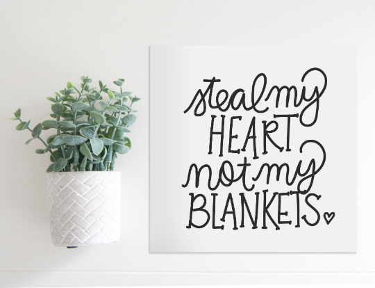 SLIGHTLY FLAWED Medium Size Sign Insert: Steal My Heart | Magnetic Sign INSERT ONLY