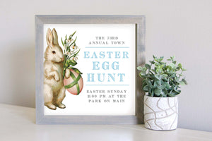 Medium Size Sign Insert: Easter Egg Hunt (Spring) | Magnetic Sign INSERT ONLY