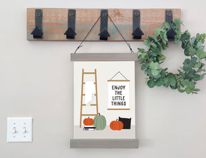 SLIGHTLY FLAWED Magnetic Wall Hanging Insert: Enjoy the Little Things Fall Home (Thanksgiving/Fall) | INSERT ONLY