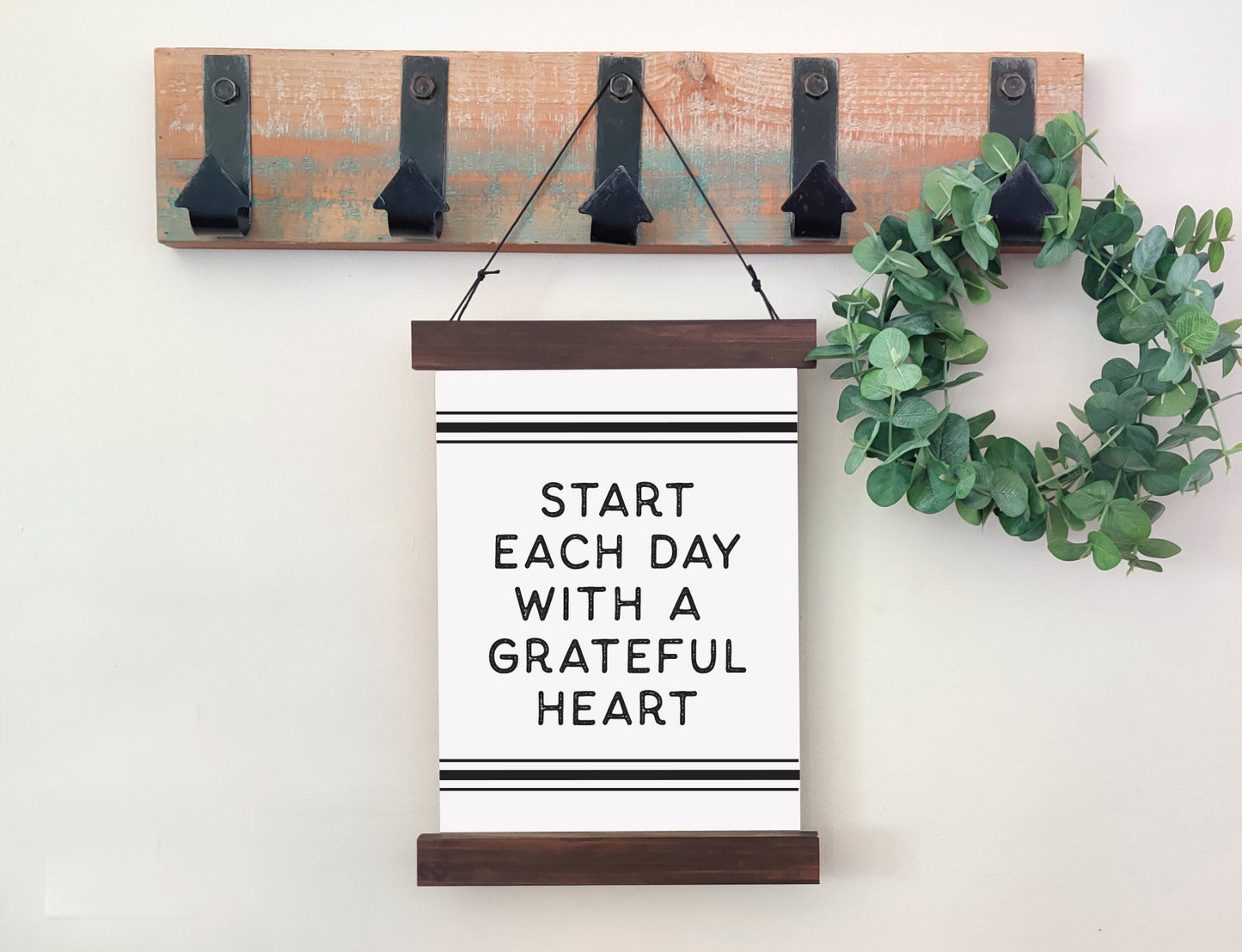 Magnetic Wall Hanging Insert: Grateful Heart | INSERT ONLY