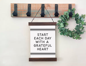 Magnetic Wall Hanging Insert: Grateful Heart | INSERT ONLY