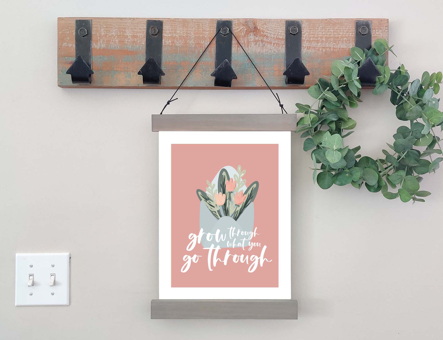Magnetic Wall Hanging Insert: Grow Through What You Go Through (Spring) | INSERT ONLY
