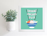 Medium Size Sign Insert: Happy Birthdae Ice Cream Sundae | Magnetic Sign INSERT ONLY