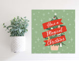 SLIGHTLY FLAWED Medium Size Sign Insert: Have a Magical Christmas (Nutcracker Collection) | Magnetic Sign INSERT ONLY