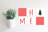 Magnetic Banner Insert: Home with Christmas Tree | Magnetic Banner INSERTS ONLY