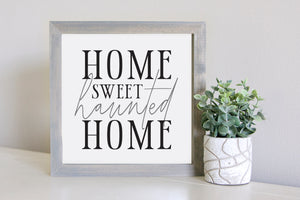 Medium Size Sign Insert: Home Sweet Haunted Home (Halloween) | Magnetic Sign INSERT ONLY