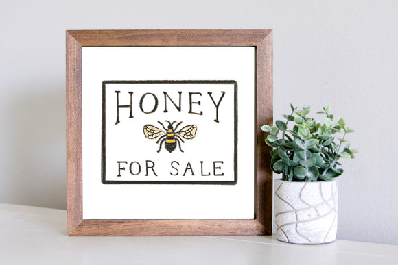 Medium Size Sign Insert: Honey For Sale (Spring/Summer) | Magnetic Sign INSERT ONLY