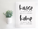 Magnetic Wall Hanging Insert: A House is Built | INSERT ONLY