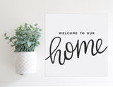 Medium Size Sign Insert: Welcome To Our Home | Magnetic Sign INSERT ONLY