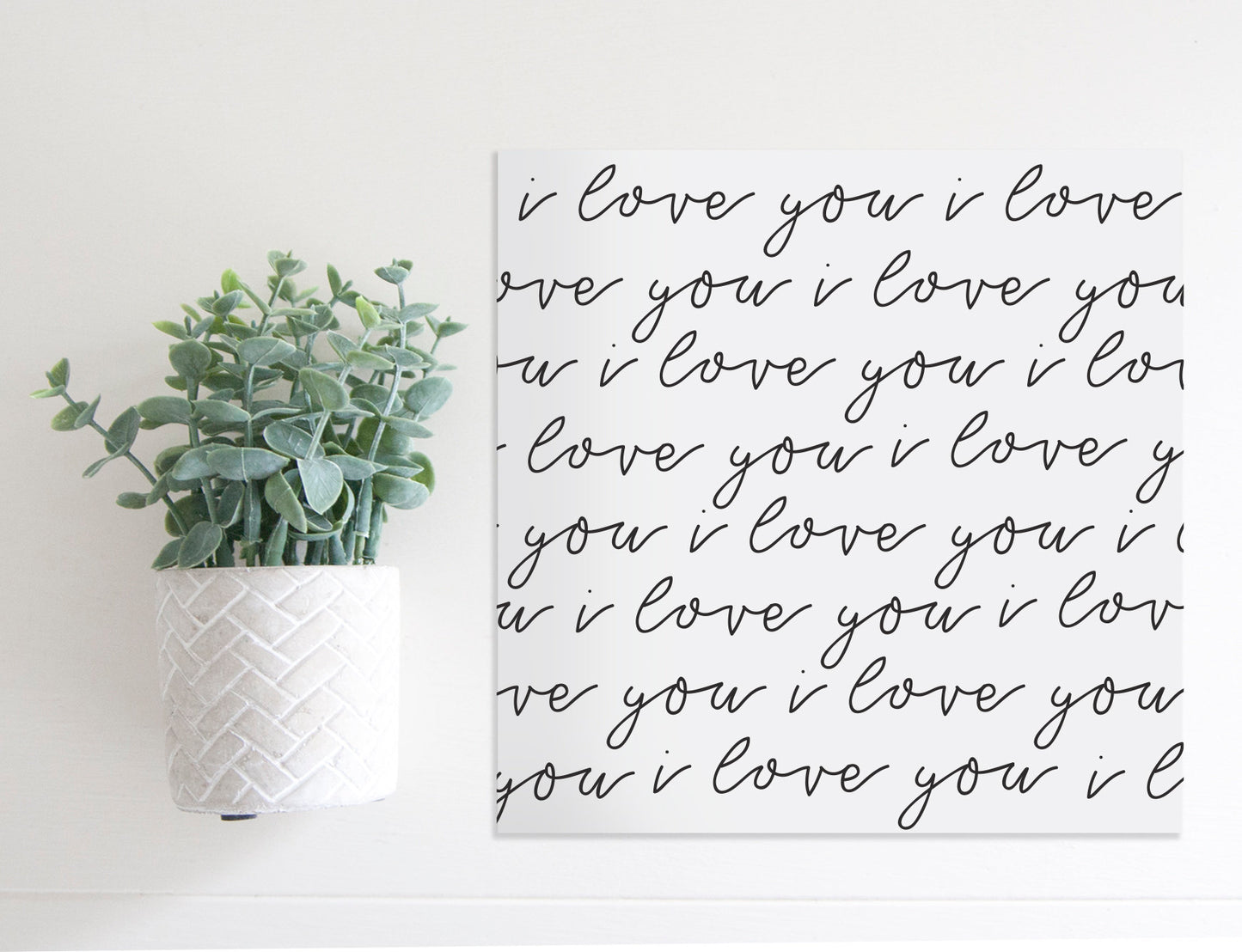 SLIGHTLY FLAWED Medium Size Sign Insert: I Love You | Magnetic Sign INSERT ONLY
