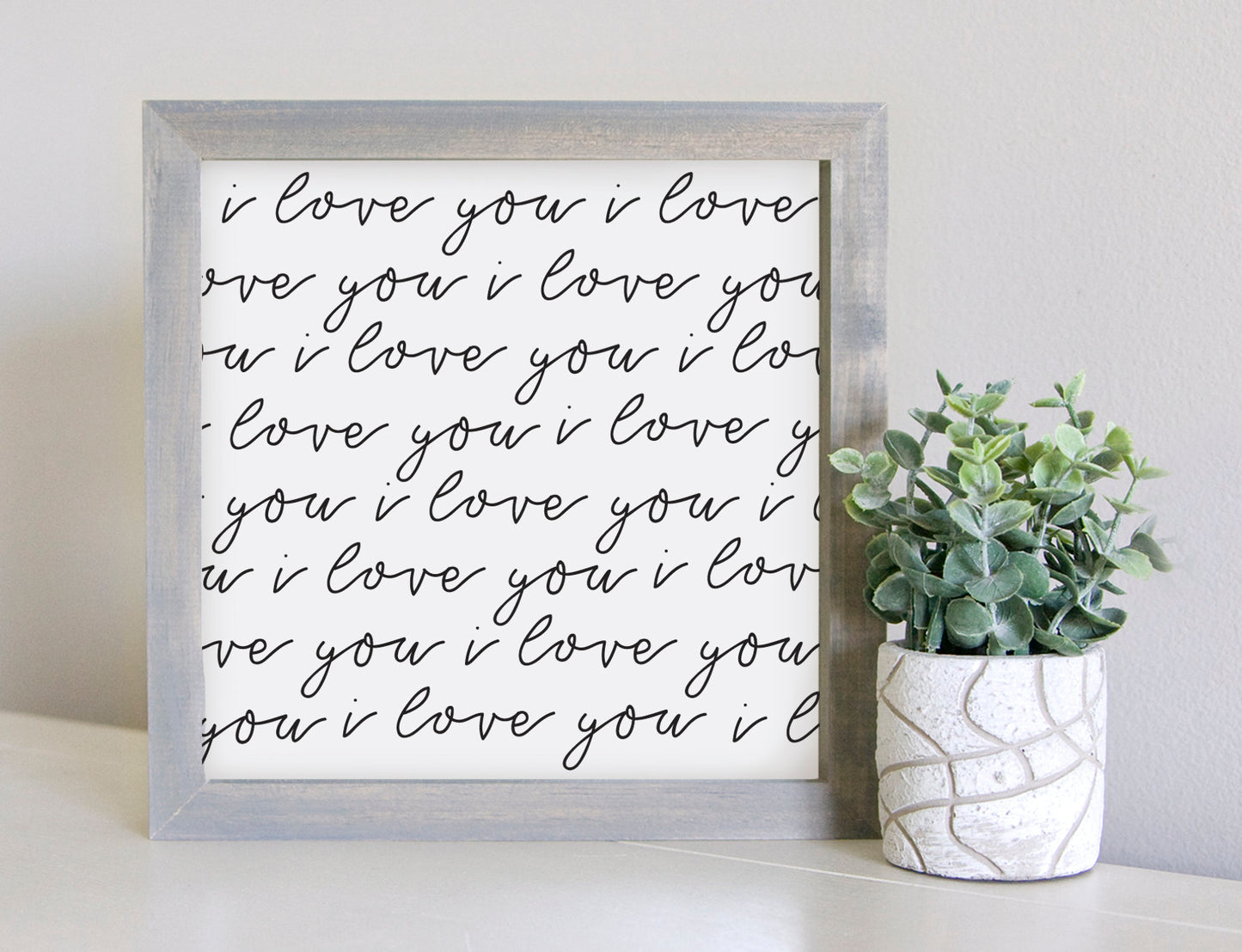 SLIGHTLY FLAWED Medium Size Sign Insert: I Love You | Magnetic Sign INSERT ONLY
