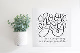 SLIGHTLY FLAWED Medium Size Sign Insert: Choose Joy | Magnetic Sign INSERT ONLY