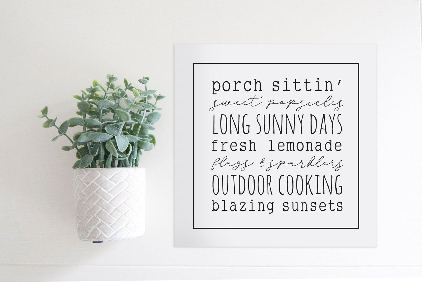 Medium Size Sign Insert: Summer Vibes | Magnetic Sign INSERT ONLY