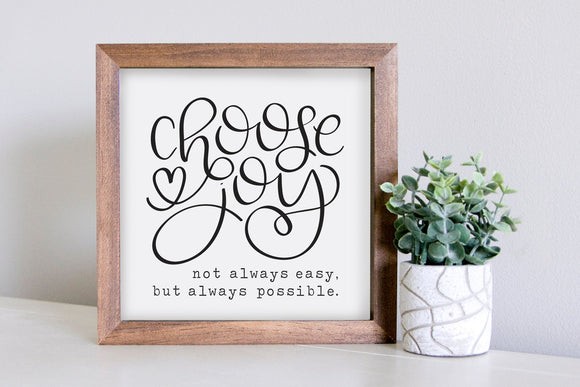 Medium Size Sign Insert: Choose Joy | Magnetic Sign INSERT ONLY