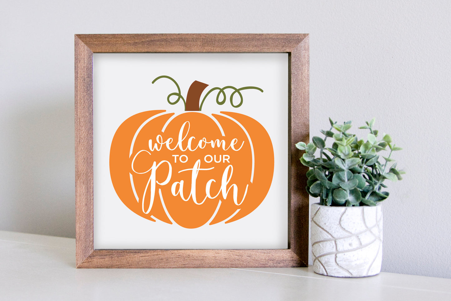 SLIGHTLY FLAWED Medium Size Sign Insert: Welcome To Our Patch COLOR (Fall/Halloween/Thanksgiving) | Magnetic Sign INSERT ONLY