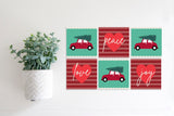 Magnetic Banner Insert: Christmas Car and Tree | Magnetic Banner INSERTS ONLY