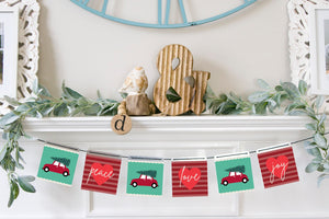 Magnetic Banner Insert: Christmas Car and Tree | Magnetic Banner INSERTS ONLY