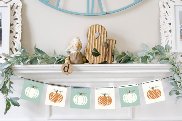 SLIGHTLY FLAWED Magnetic Banner Inserts | Patterned Pumpkins (Fall/Thanksgiving)| Magnetic Banner INSERTS ONLY