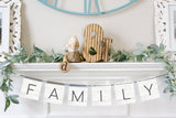 Magnetic Banner Insert: Family on Faux White Wood | Magnetic Banner INSERTS ONLY