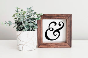 MINI Sign Insert Only: Ampersand | Magnetic Sign INSERT ONLY