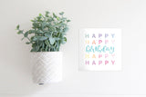 MINI Sign Insert Only: Happy Birthday Watercolor | Magnetic Sign INSERT ONLY