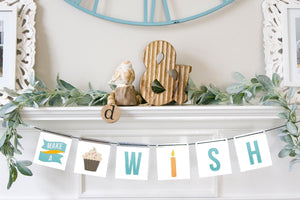 SLIGHTLY FLAWED Magnetic Banner Insert: Make A Wish Birthday | Magnetic Banner INSERTS ONLY