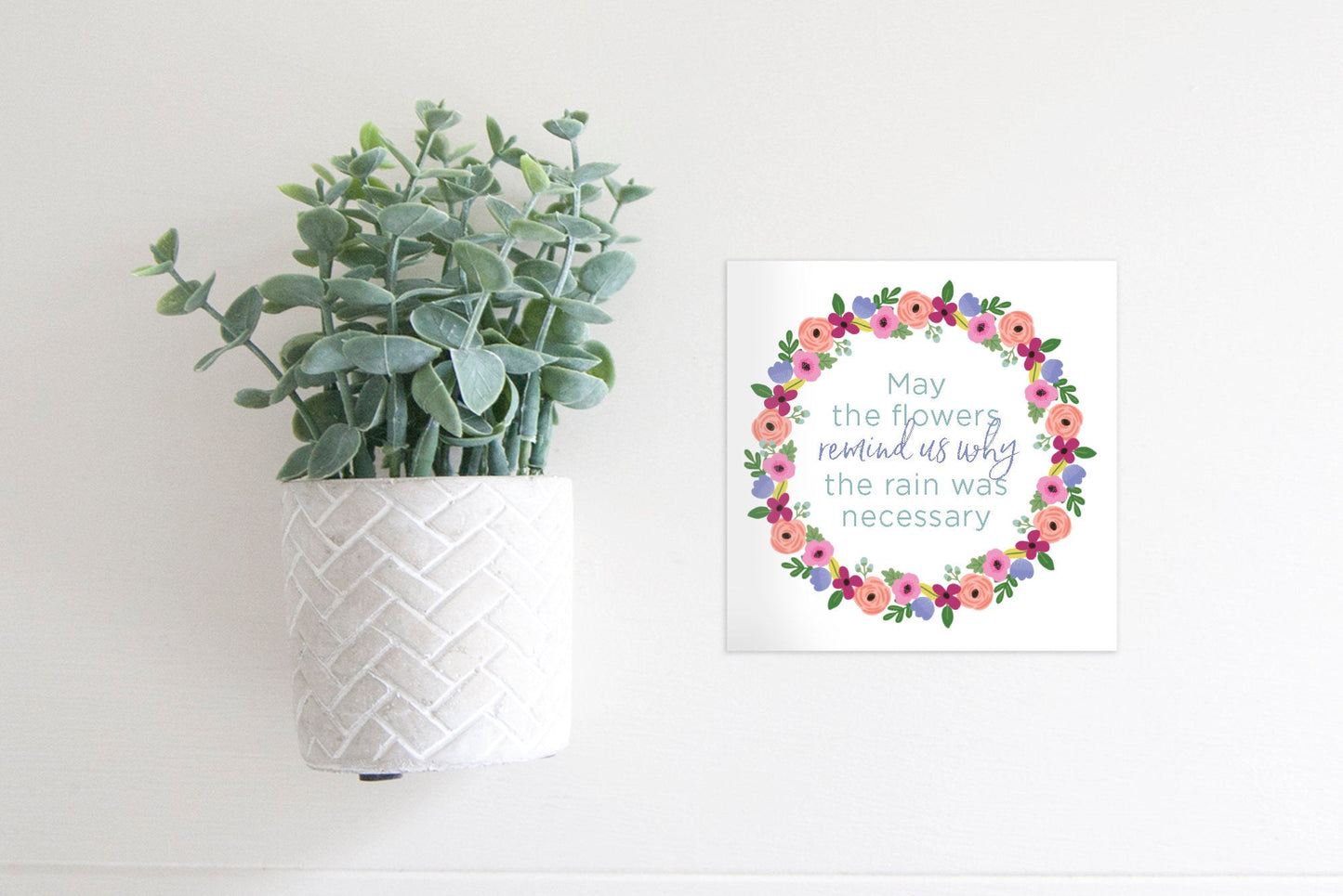 MINI Sign Insert Only: May the Flowers Remind Us (Spring) | Magnetic Sign INSERT ONLY