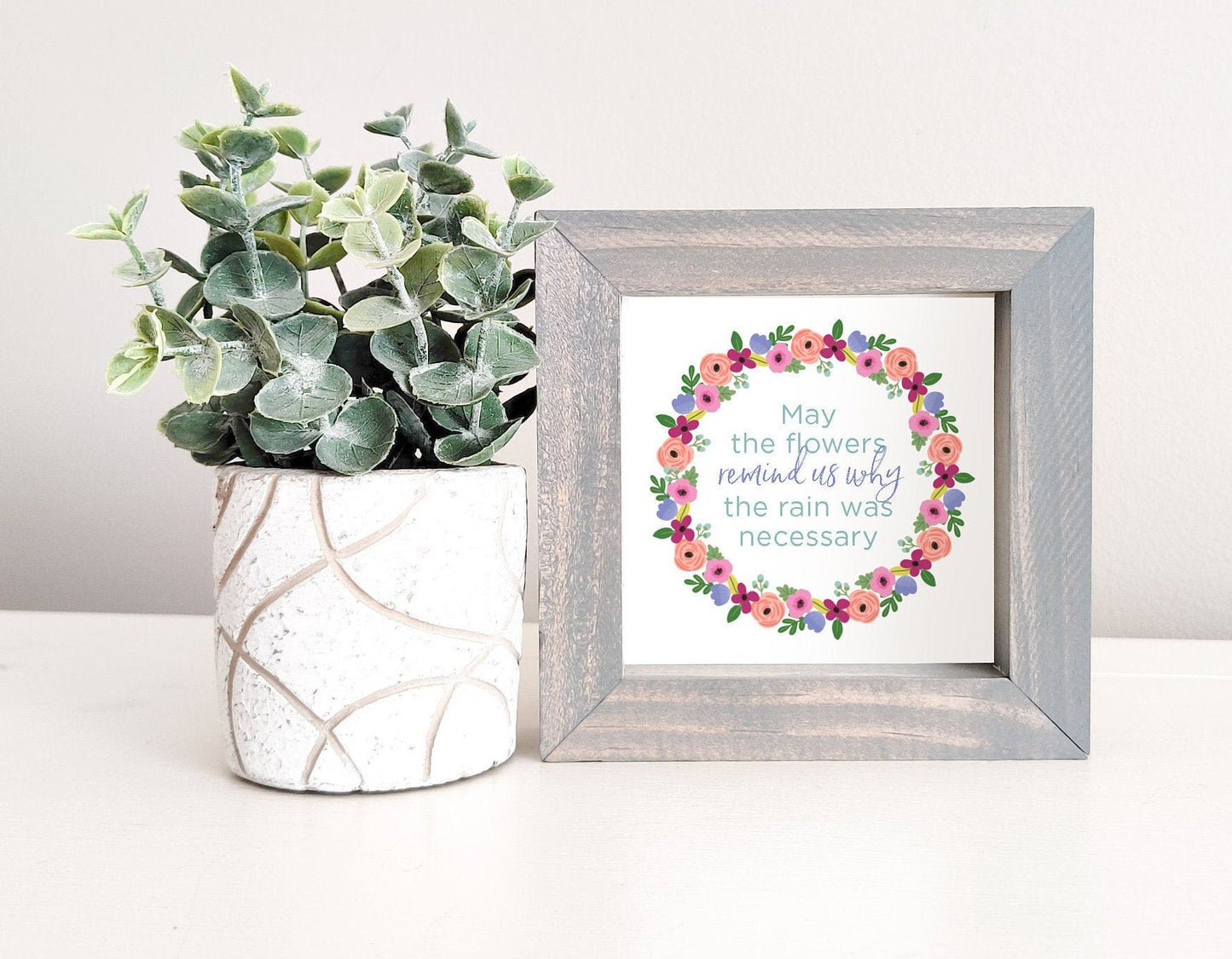MINI Sign Insert Only: May the Flowers Remind Us (Spring) | Magnetic Sign INSERT ONLY