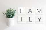 Magnetic Banner Insert: Family on Faux White Wood | Magnetic Banner INSERTS ONLY