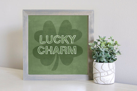 Medium Size Sign Insert: Lucky Charm (St. Patrick's Day/Spring) | Magnetic Sign INSERT ONLY