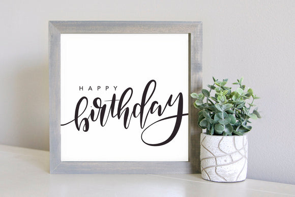 Medium Size Sign Insert: Happy Birthday | Magnetic Sign INSERT ONLY