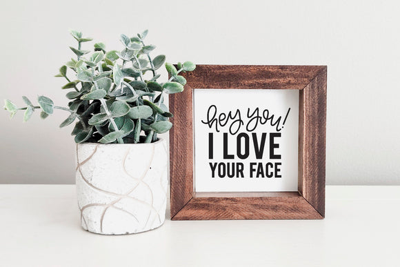 MINI Sign Insert Only: Hey You (Valentine's / Everyday) | Magnetic Sign INSERT ONLY