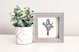 SLIGHTLY FLAWED MINI Sign Insert Only: Floral Bouquet Line Drawing | Magnetic Sign INSERT ONLY