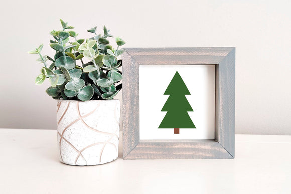 MINI Sign Insert Only: Christmas Tree Icon | Magnetic Sign INSERT ONLY