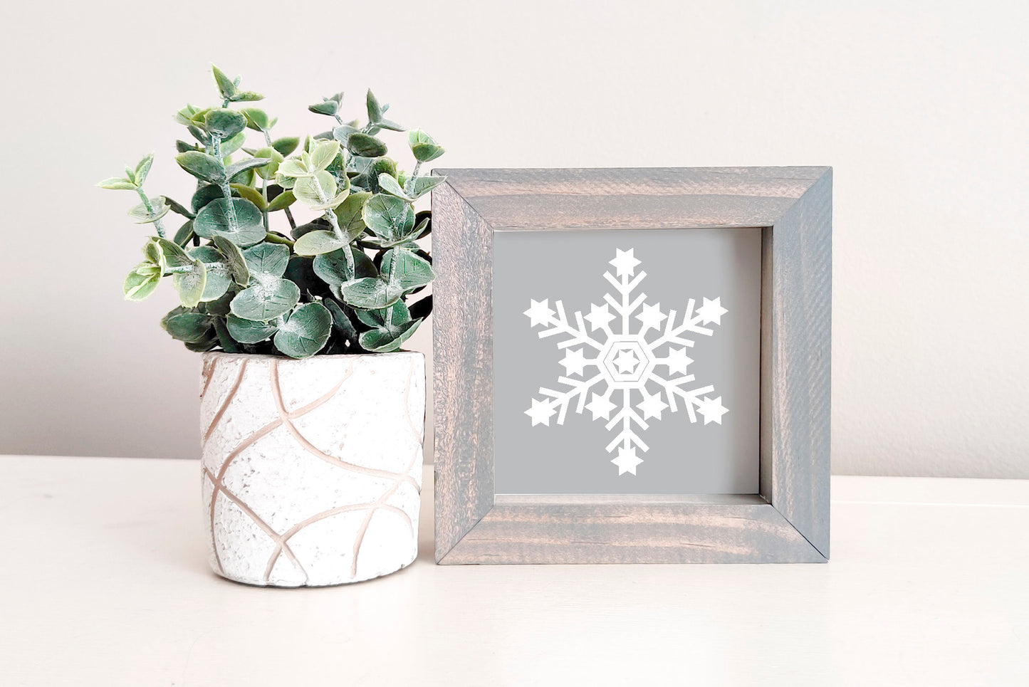 SLIGHTLY FLAWED MINI Sign Insert Only: Snowflake Icon (Winter/Christmas)  | Magnetic Sign INSERT ONLY