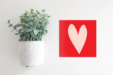 SLIGHTLY FLAWED MINI Sign Insert Only: Heart Icon (Valentine's/Everyday) | Magnetic Sign INSERT ONLY