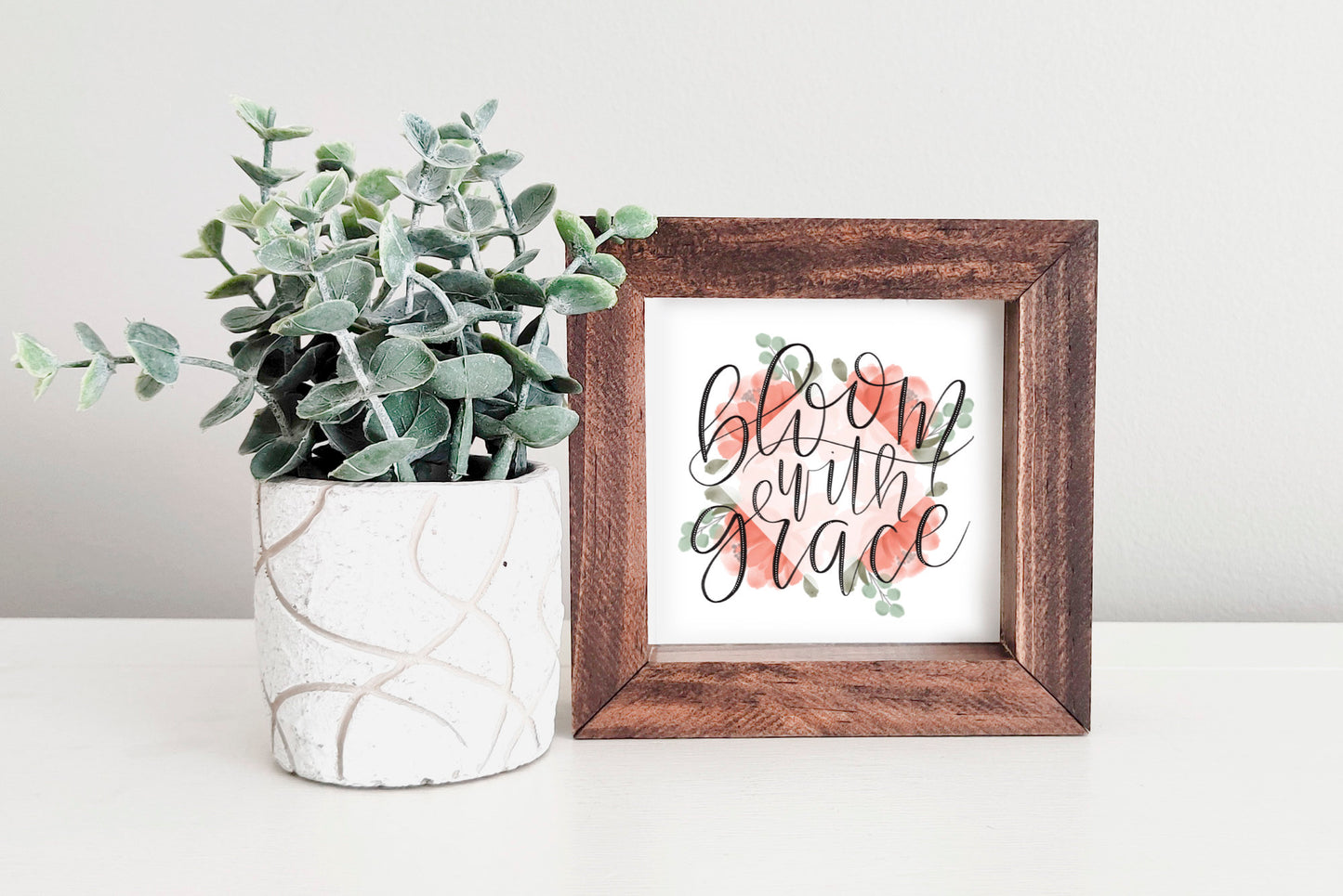 MINI Sign Insert Only: Bloom with Grace (Spring/Everyday) | Magnetic Sign INSERT ONLY