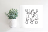 Medium Size Sign Insert: Give It To God | Magnetic Sign INSERT ONLY