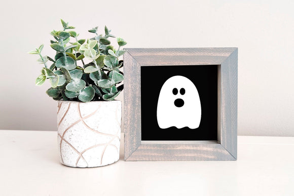 MINI Sign Insert Only: Ghost Icon (Halloween)| Magnetic Sign INSERT ONLY