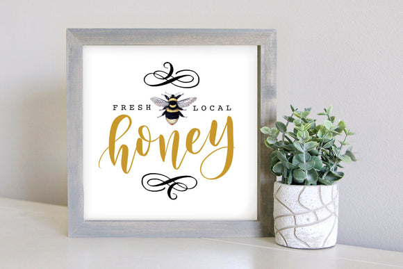 SLIGHTLY FLAWED Medium Size Sign Insert: Honey (Spring/Summer) | Magnetic Sign INSERT ONLY