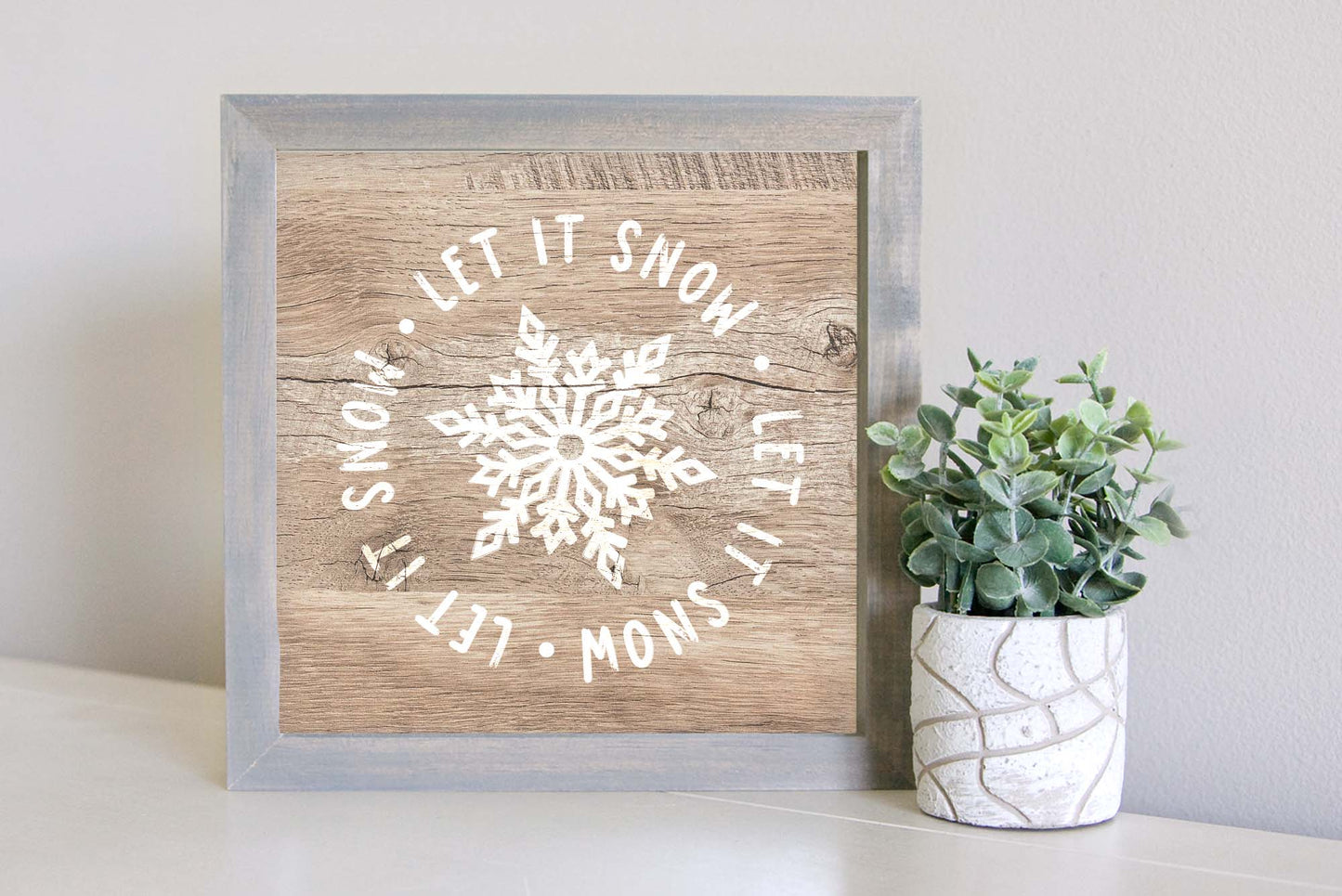 Medium Size Sign Insert: Let it Snow (Winter/Christmas) | Magnetic Sign INSERT ONLY