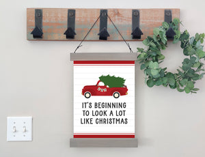 Magnetic Wall Hanging Insert: A Lot Like Christmas Truck and Tree (Christmas/Winter) | INSERT ONLY