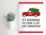 Magnetic Wall Hanging Insert: A Lot Like Christmas Truck and Tree (Christmas/Winter) | INSERT ONLY