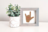 MINI Sign Insert Only: I Love You Sign Language Dark Tone (Valentine's) | Magnetic Sign INSERT ONLY