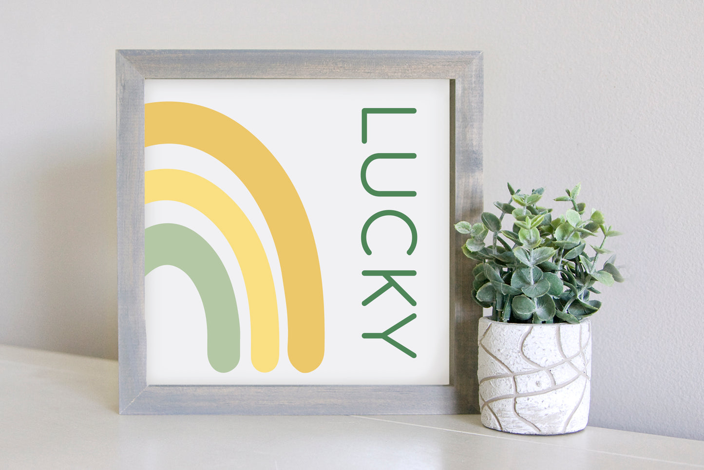 Medium Size Sign Insert: Lucky Rainbow (St. Patrick's Day/Spring) | Magnetic Sign INSERT ONLY