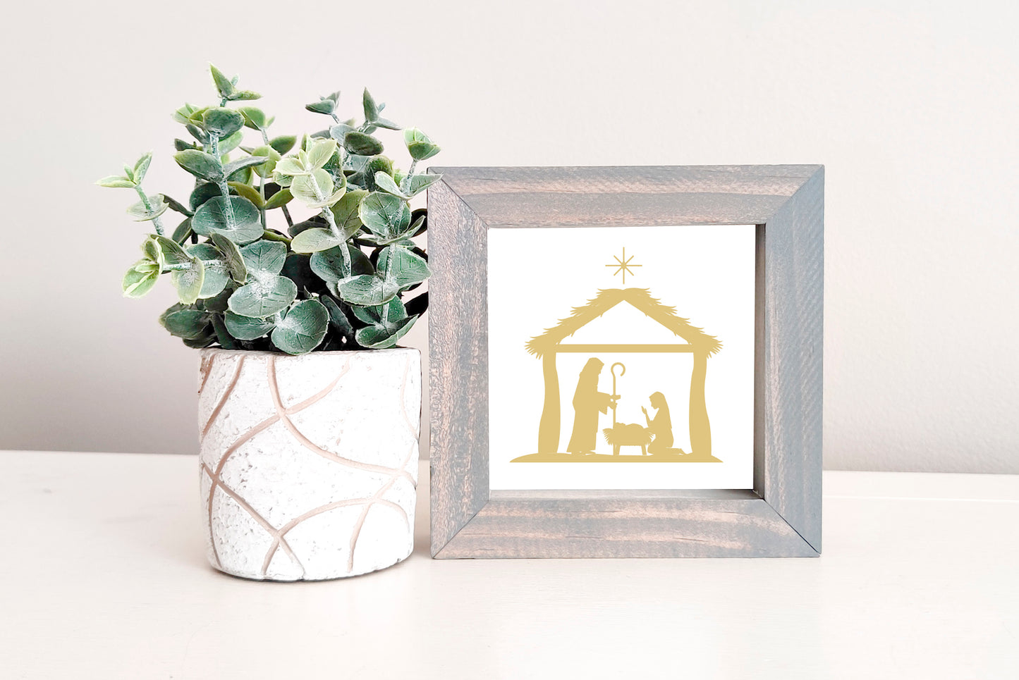 SLIGHTLY FLAWED MINI Sign Insert Only: Nativity (Christmas) | Magnetic Sign INSERT ONLY