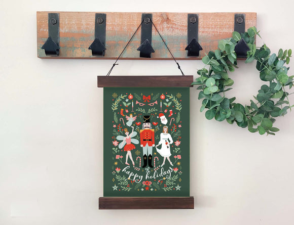 Magnetic Wall Hanging Insert: Nutcracker Happy Holidays Collage (Christmas) | INSERT ONLY