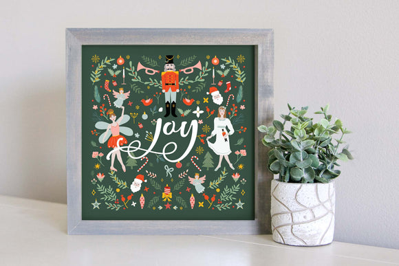 Medium Size Sign Insert: Nutcracker Joy Collage (Christmas) | Magnetic Sign INSERT ONLY