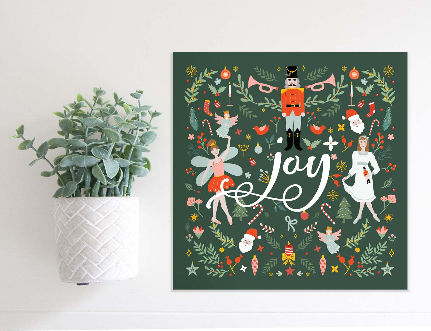Medium Size Sign Insert: Nutcracker Joy Collage (Christmas) | Magnetic Sign INSERT ONLY
